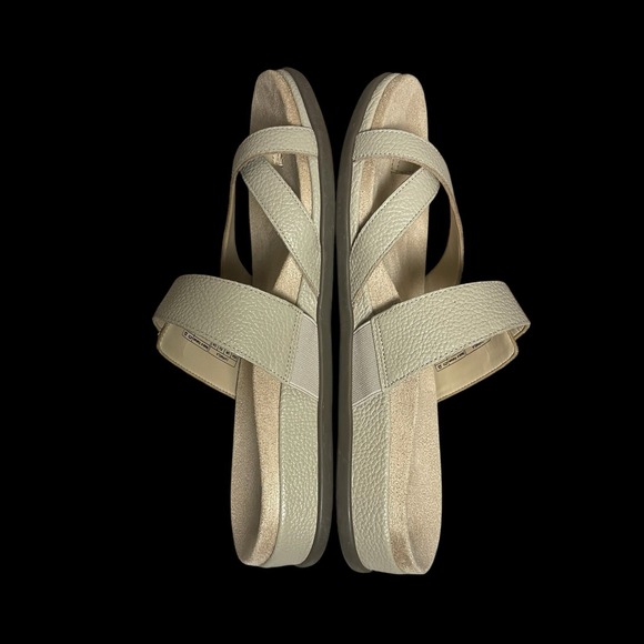 Vionic Carmela Strappy Slide Sandals Womens 9M Oatmeal Beige Neutral Summer - Picture 4 of 8